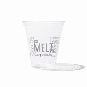 UNIQ 12 oz Custom Branded Clear Plastic Disposable PET Cups