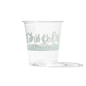 UNIQ 8 oz Custom Branded Clear Plastic Disposable PET Cups